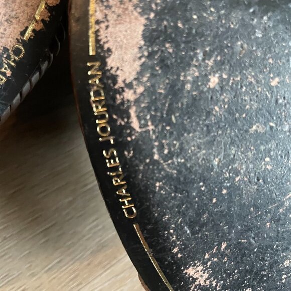 Charles Jourdan Paris Women's Brown Leather Open Toe Stiletto Zip Back Shoes 8.5 - Picture 8 of 10